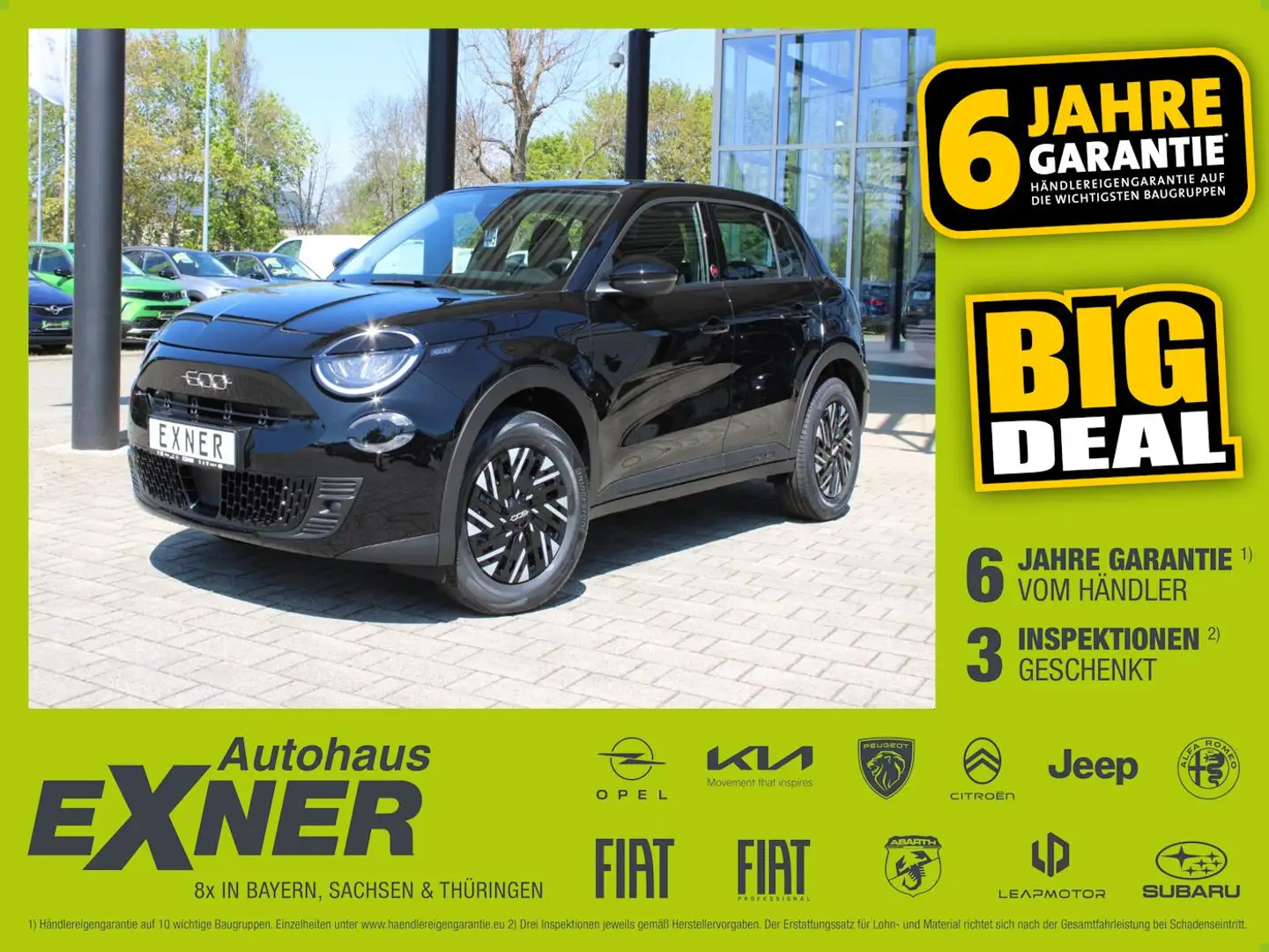 Fiat 600 Elektro RED LED, Klimaautomatik, Elektro Schwarz - 1