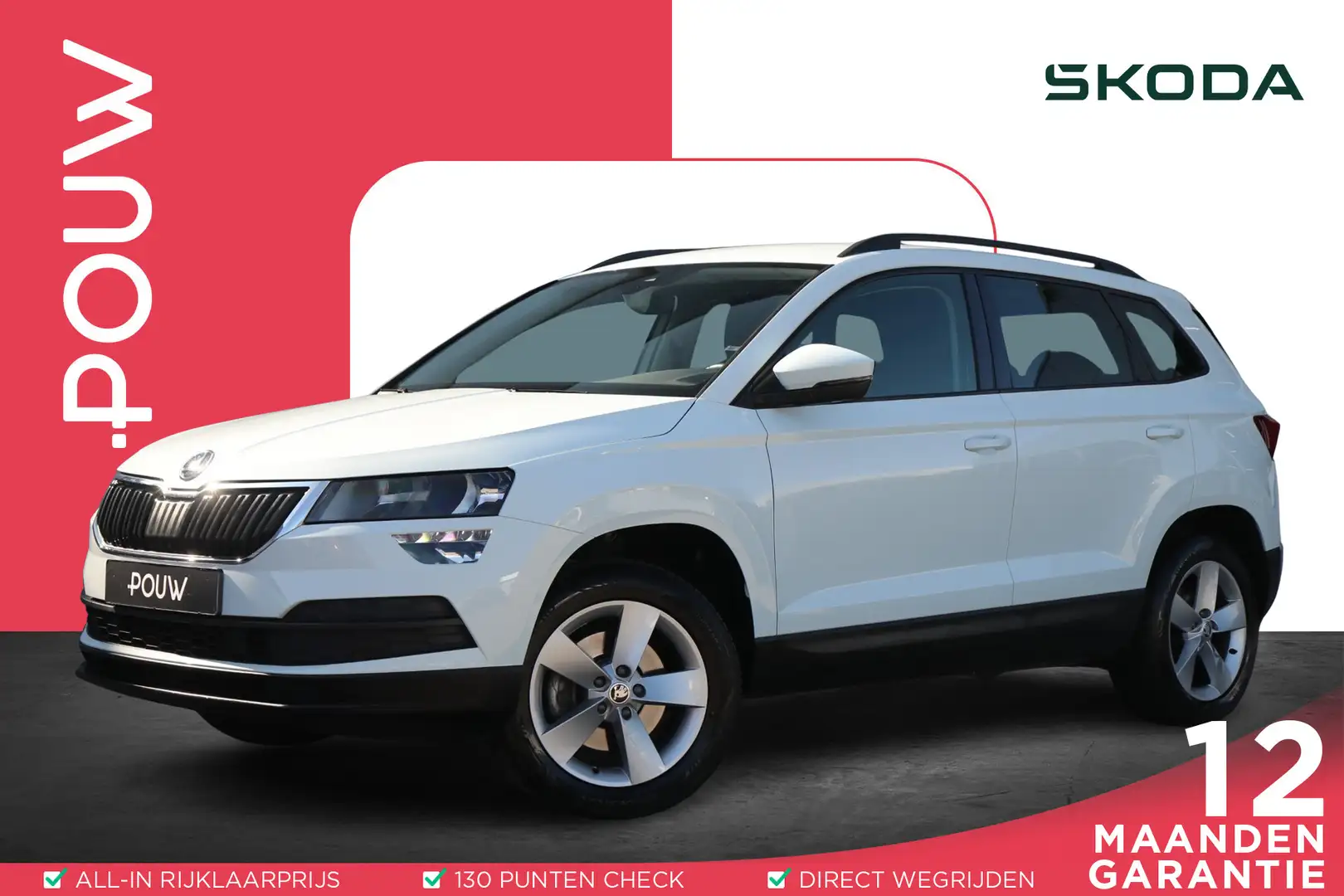 Skoda Karoq 1.5 TSI 150pk DSG Ambition | Trekhaak | Navigatie Wit - 1