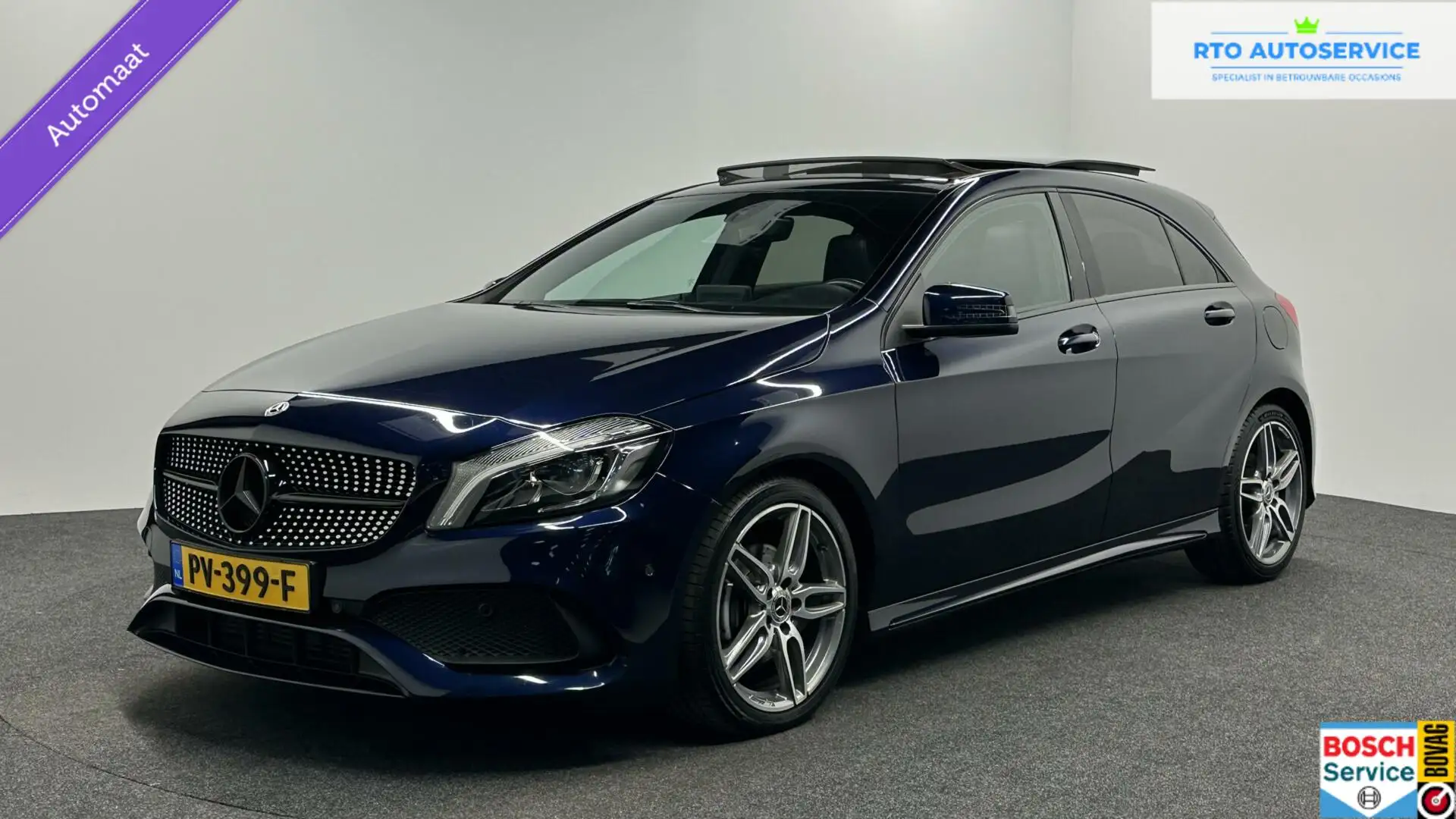Mercedes-Benz A 180 d Business Solution AMG NAVI PANO Blauw - 1