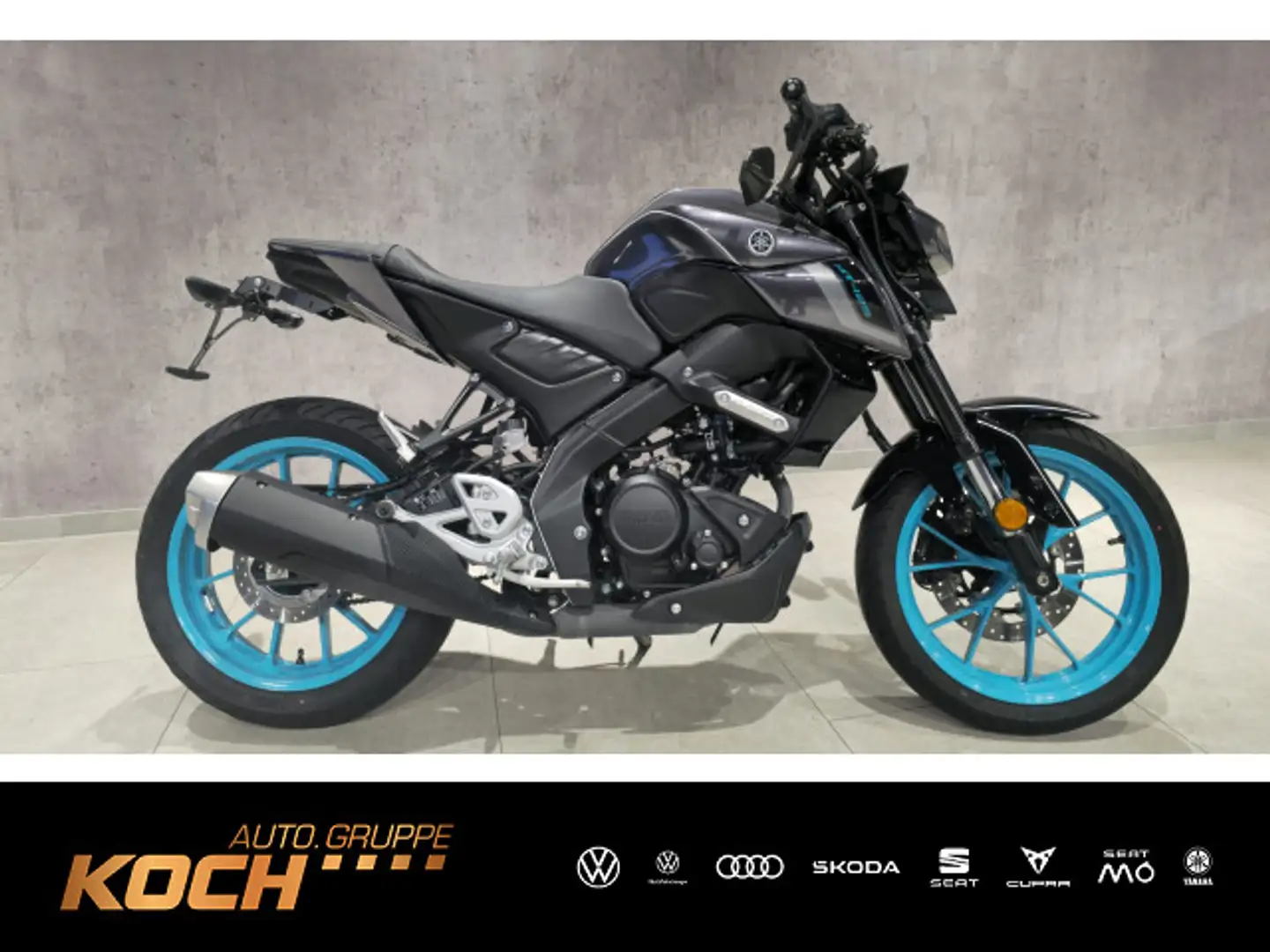 Yamaha MT-125 Midnight Cyan mit dezentem Umbau Grau - 1