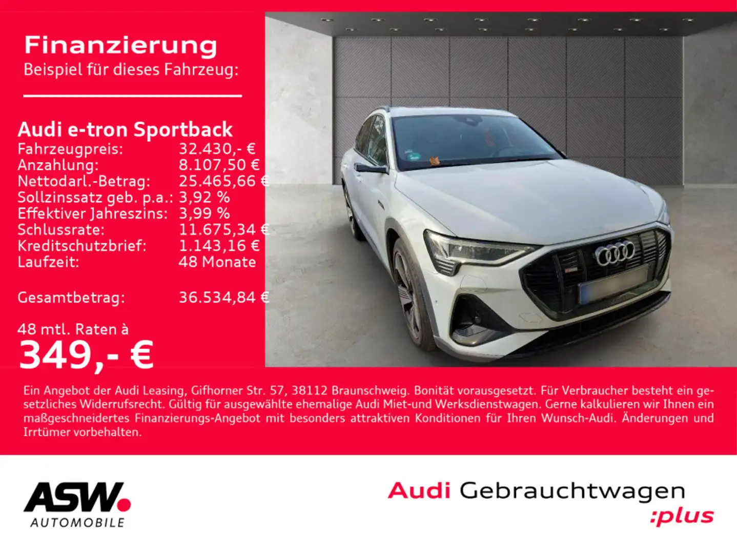 Audi e-tron S line quattro MATRIX B&O AHK Weiß - 1