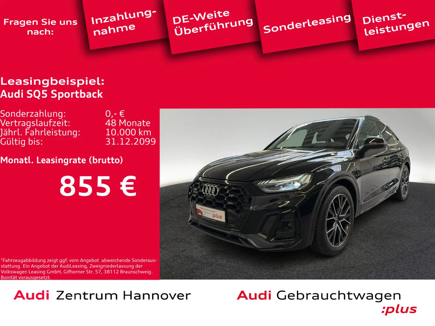 Audi SQ5 55 TDI qu. Standh. Pano Matrix B&O Schwarz - 1