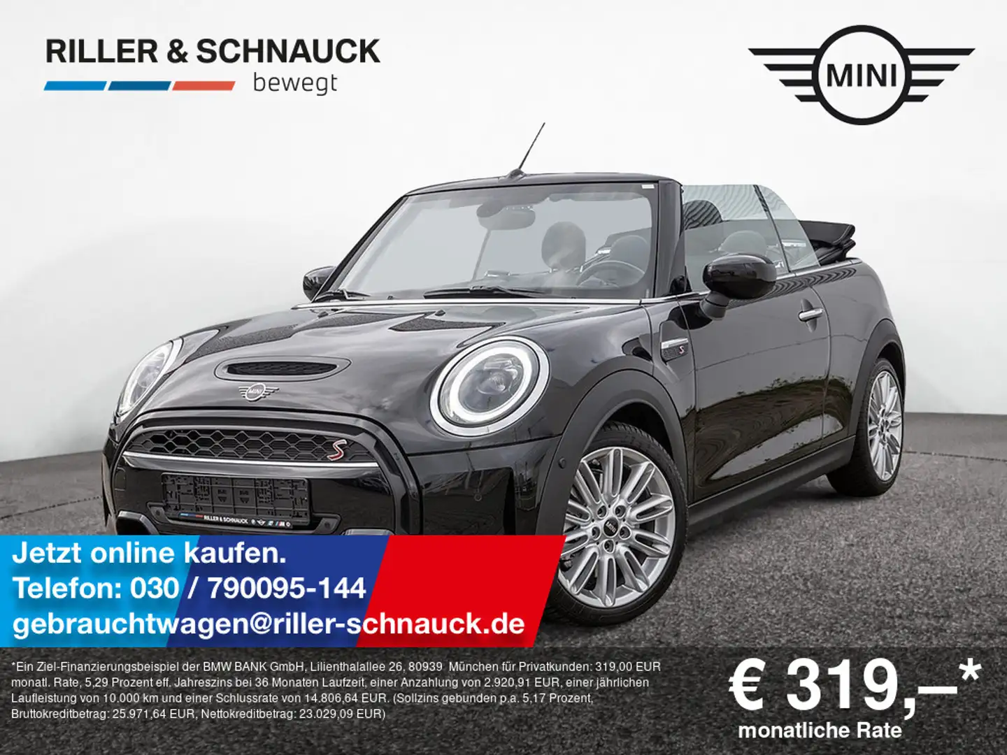 MINI Cooper S Cabrio Classic Trim LED+KAM+KEYLESS+ Schwarz - 1