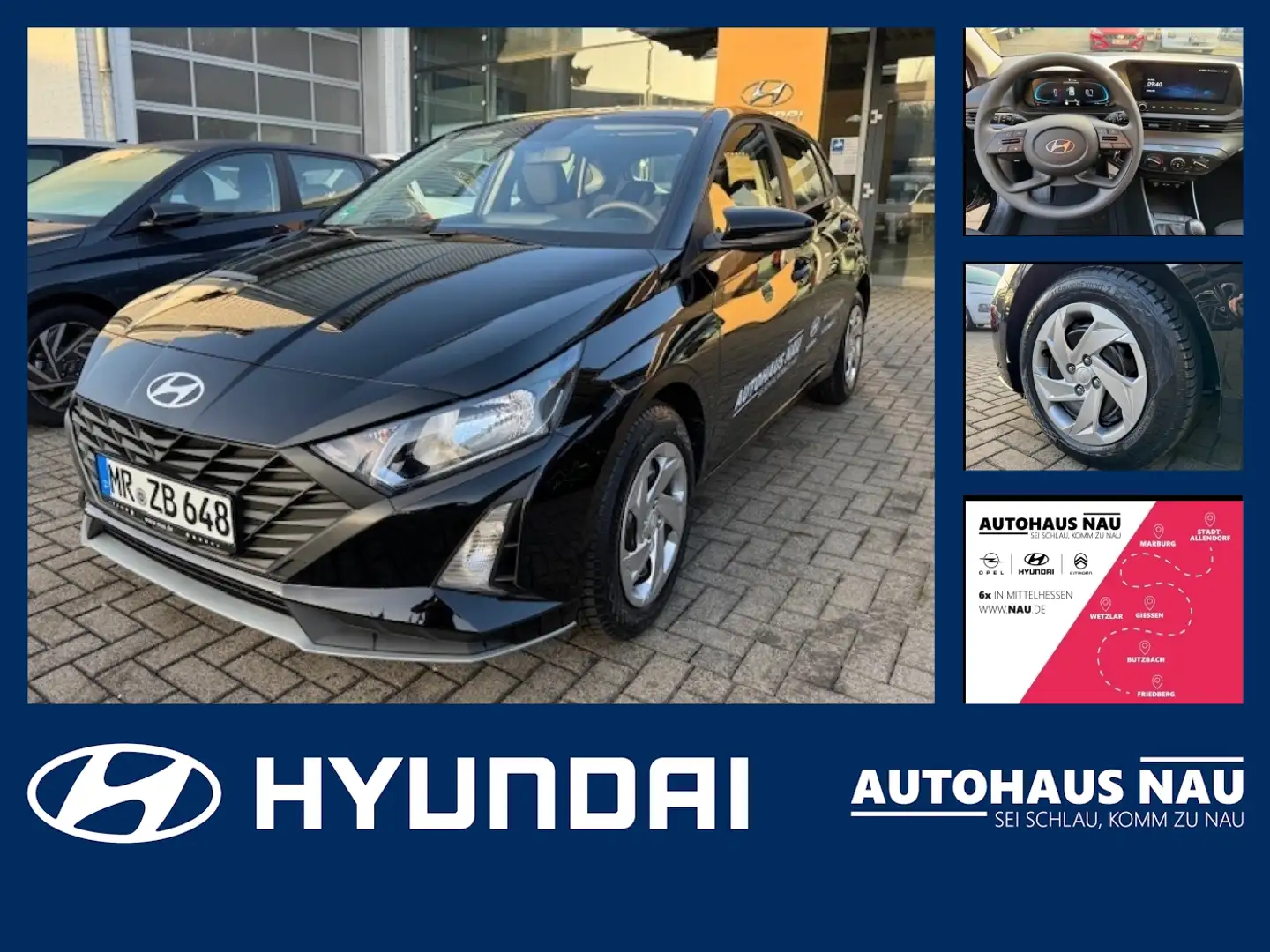 Hyundai i20 1.2 Select Inkl. Inspektionspaket Big Deal Schwarz - 1
