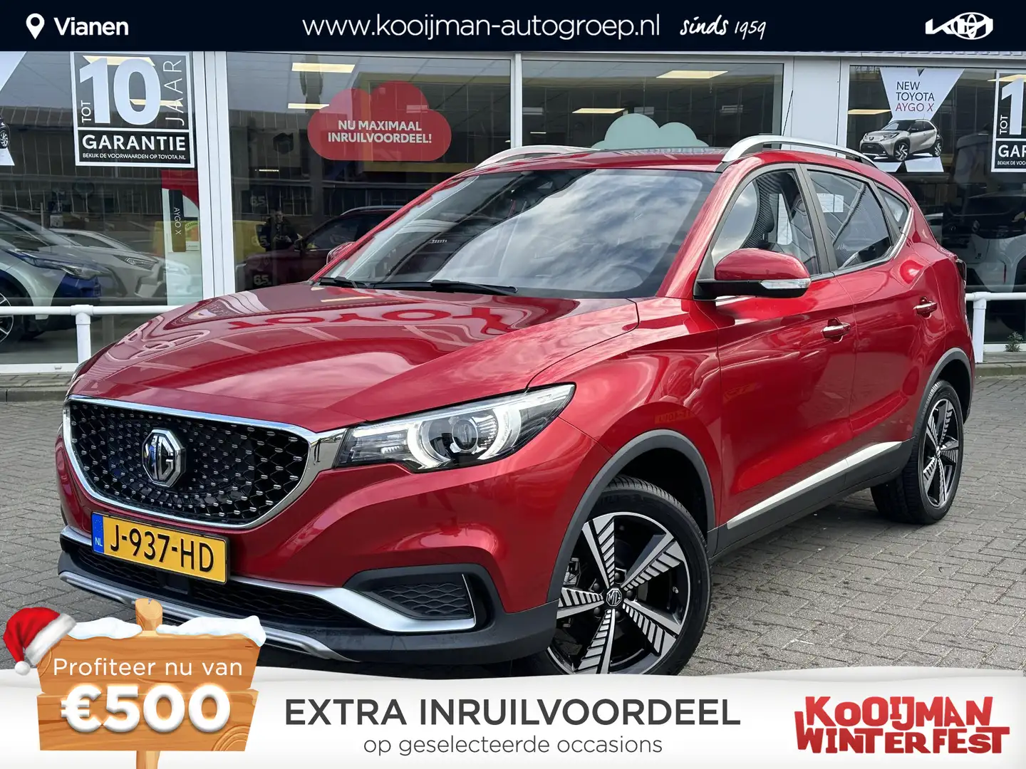 MG ZS MG EV Luxury 45 kWh 3 Fase, zeer nette auto met al Rood - 1