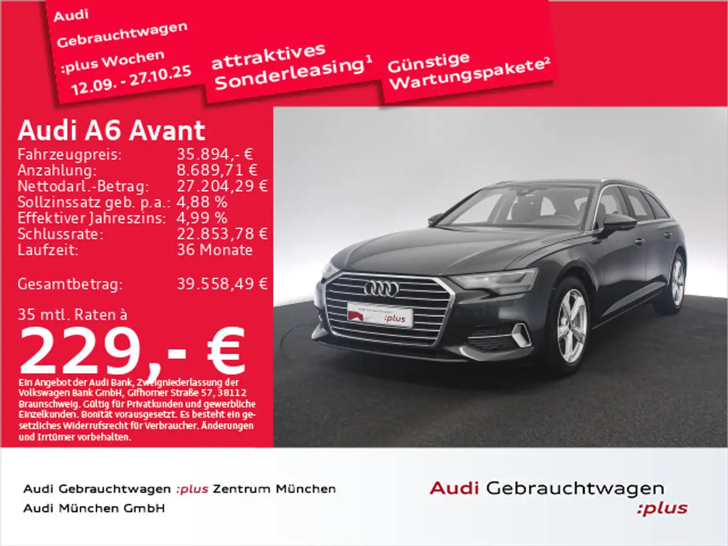 Audi A6 40 TDI S tronic AHK/Navi+/LED Grigio - 1