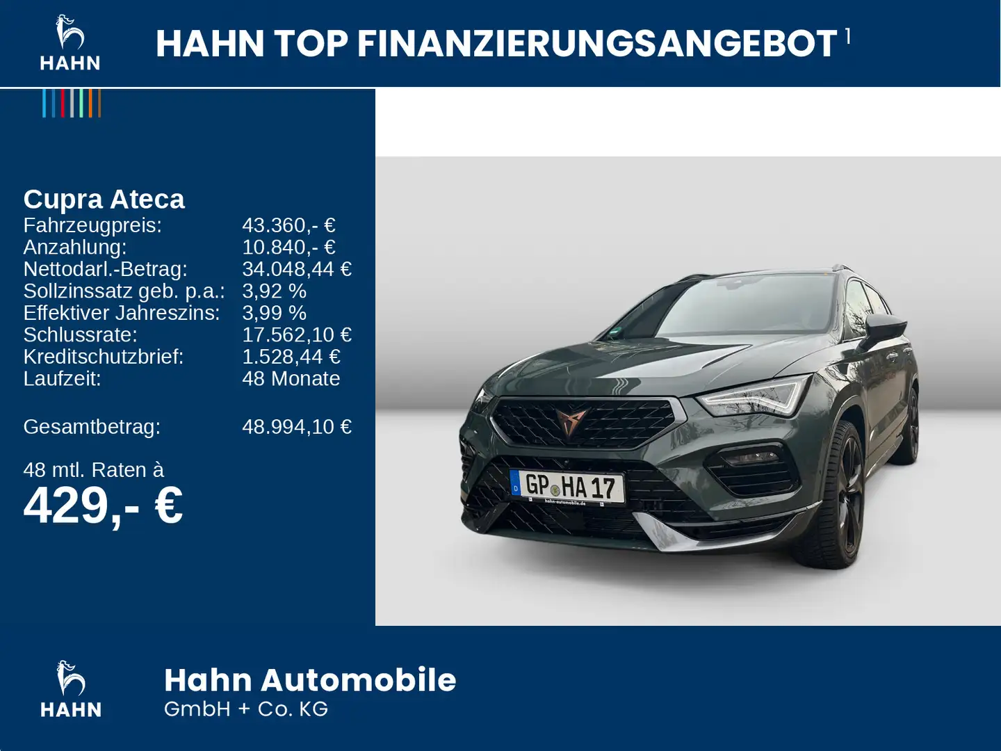 CUPRA Ateca 2.0TSI DSG Tribe Edition LED AHK Pano DCC Grün - 2