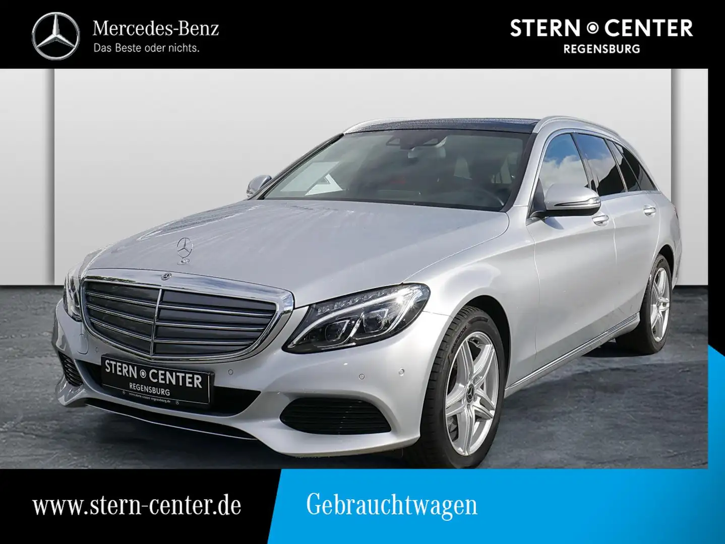 Mercedes-Benz C 300 h T-Modell EXCLUSIVE+PANO+LED+BURMESTER+++ Argent - 1