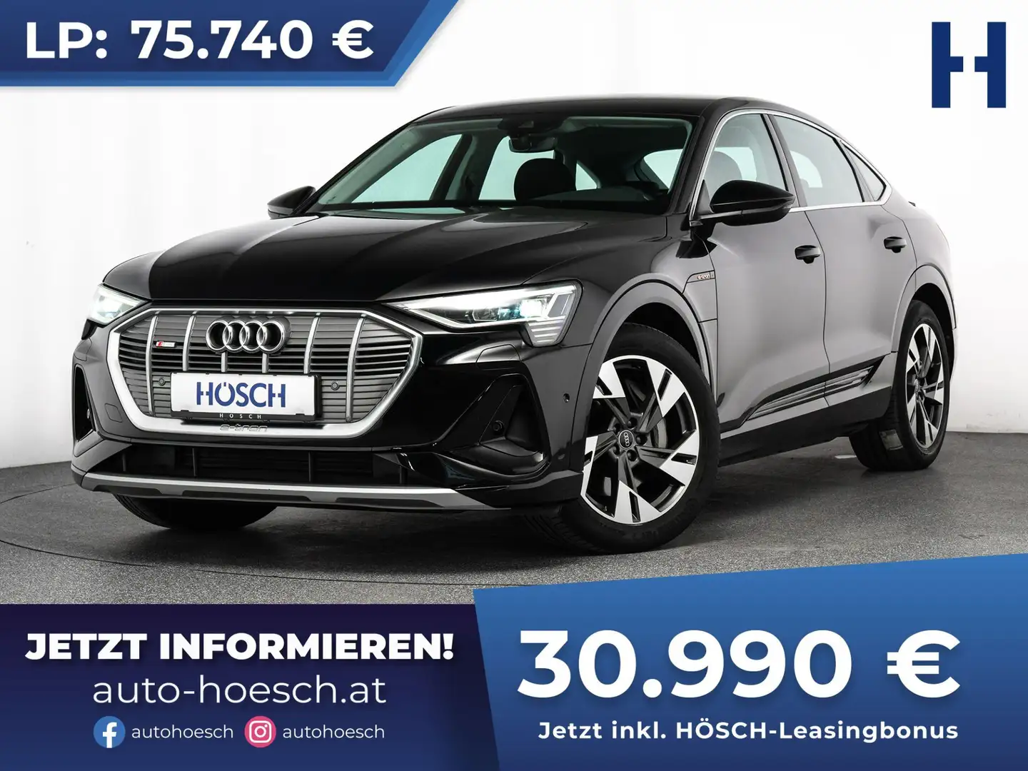 Audi e-tron SB 50 quattro S-LINE 20" LUFTFAHRWERK -59% Schwarz - 1