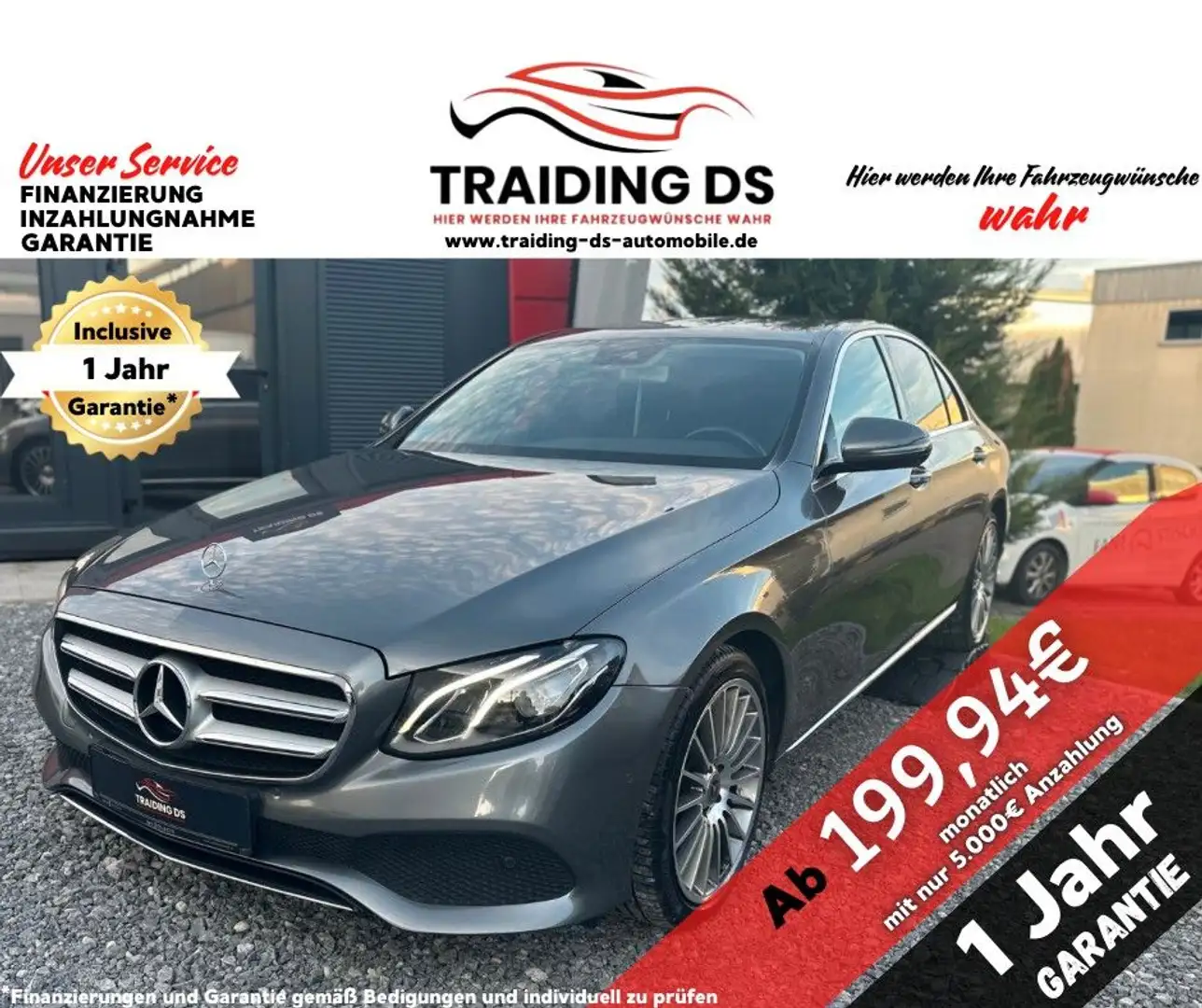 Mercedes-Benz E 220 Lim. AVANTGARDE/ AMBIENTE / AHK / GARANTIE Gris - 1