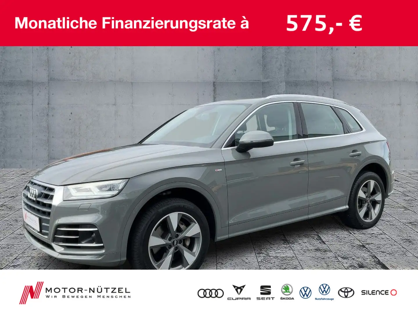 Audi Q5 45 TDI QU S-LINE LED+STDHZG+PANO+ACC+NAVI+AHK Grijs - 1
