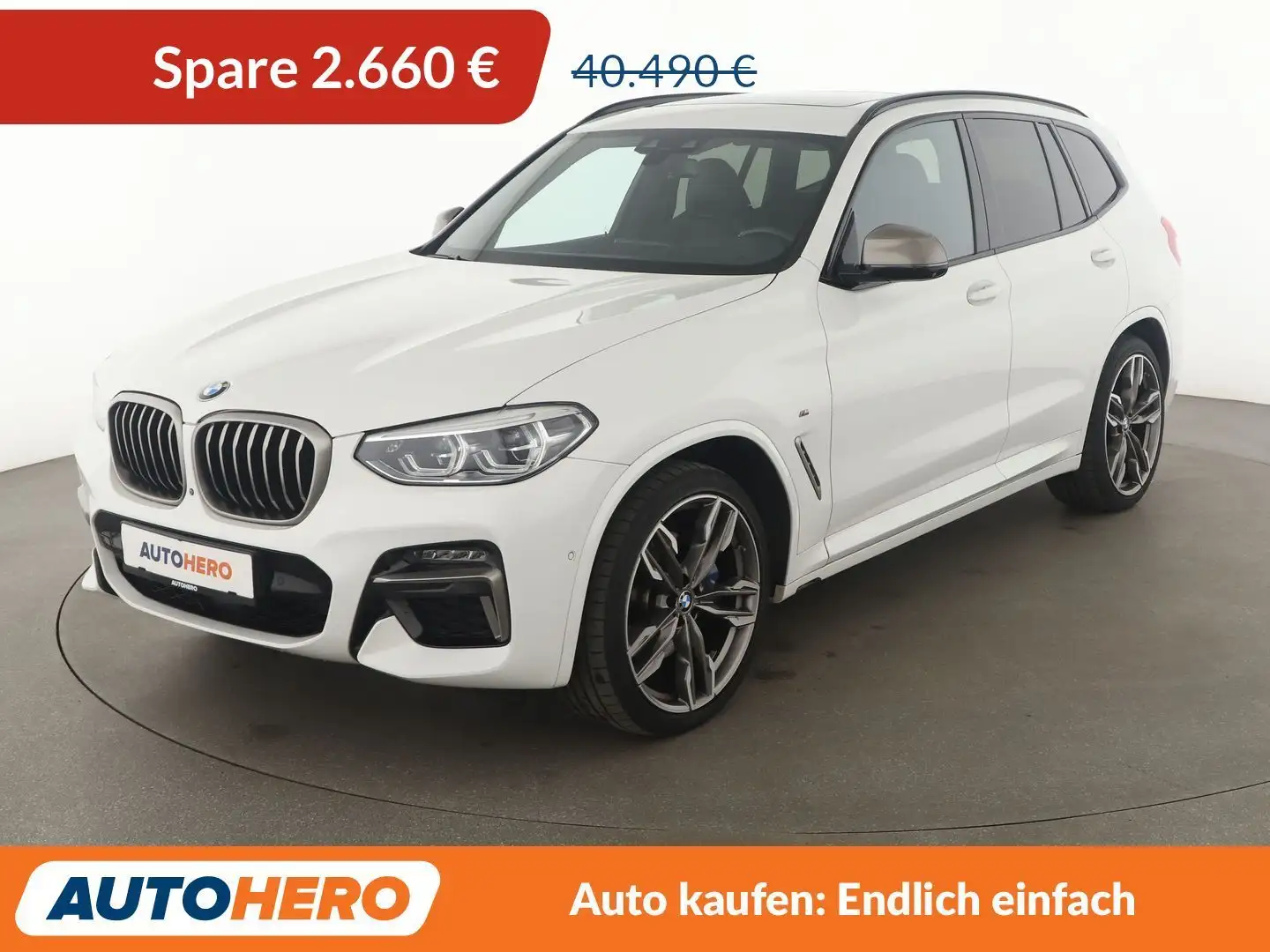 BMW X3 M M40d Aut.*NAVI*LED*ACC*HUD*H&K*PANO*360° Blanc - 1