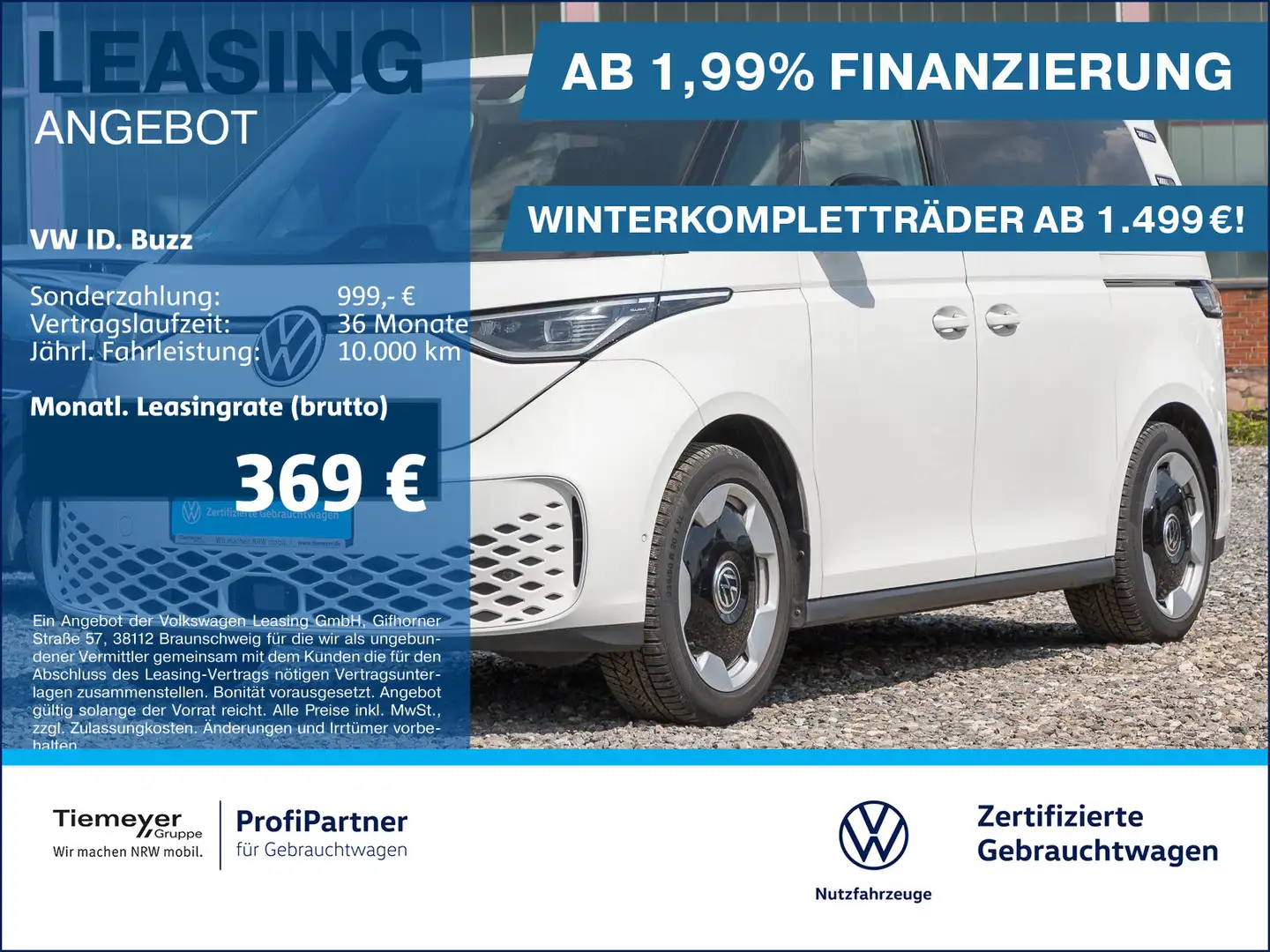 Volkswagen ID. Buzz ID.Buzz PRO 360 AHK LM20 ACC eTÜREN eKLAPPE Weiß - 1