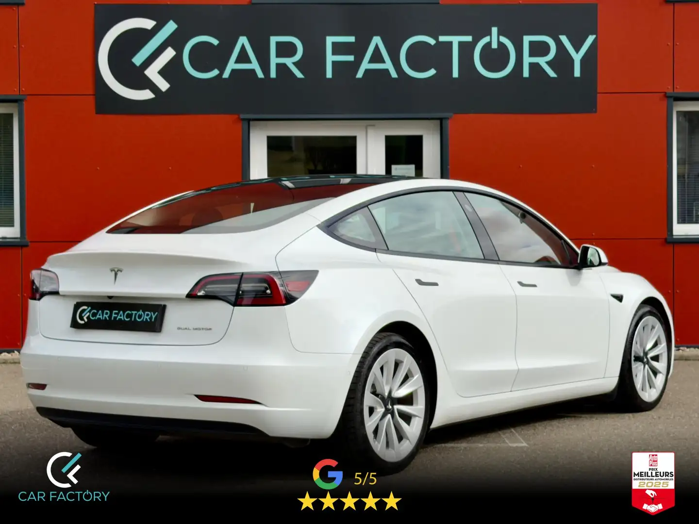 Tesla Model 3 Grande Autonomie Dual Motor Attelage Garantie 12-2029 Blanc - 2
