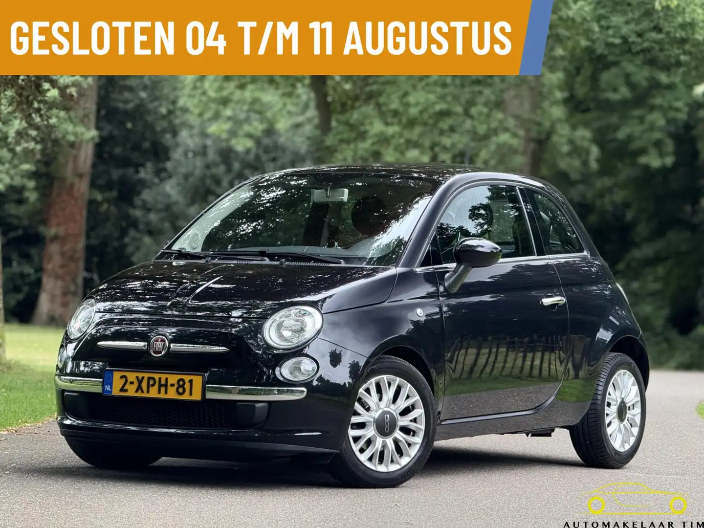 Fiat 500 0.9 TwinAir Turbo Lounge / Orig.NL / Pano Siyah - 1