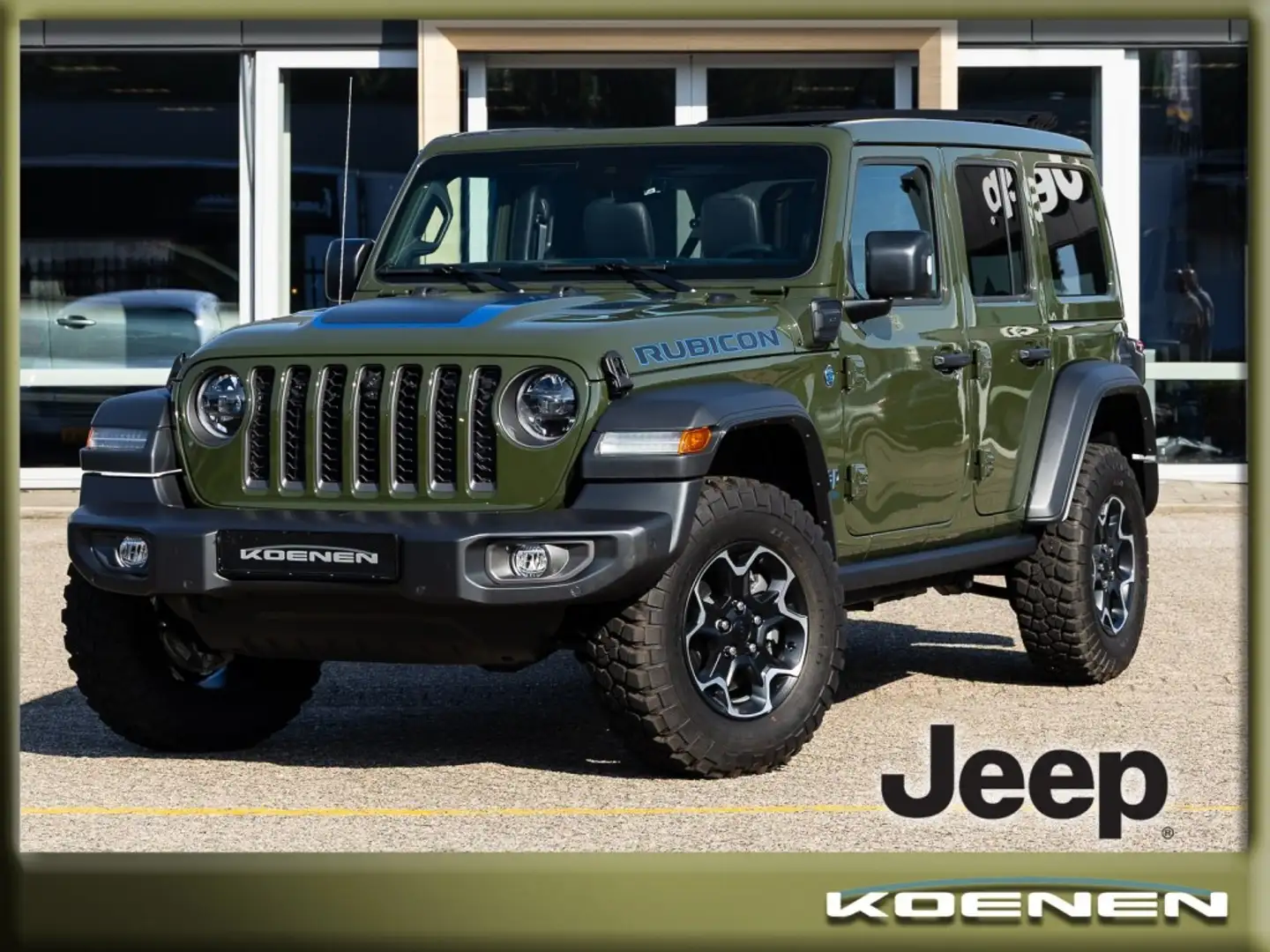 Jeep Wrangler 4xE Rubicon 4wd Auto. My Sky One Touch Softtop / A Groen - 1