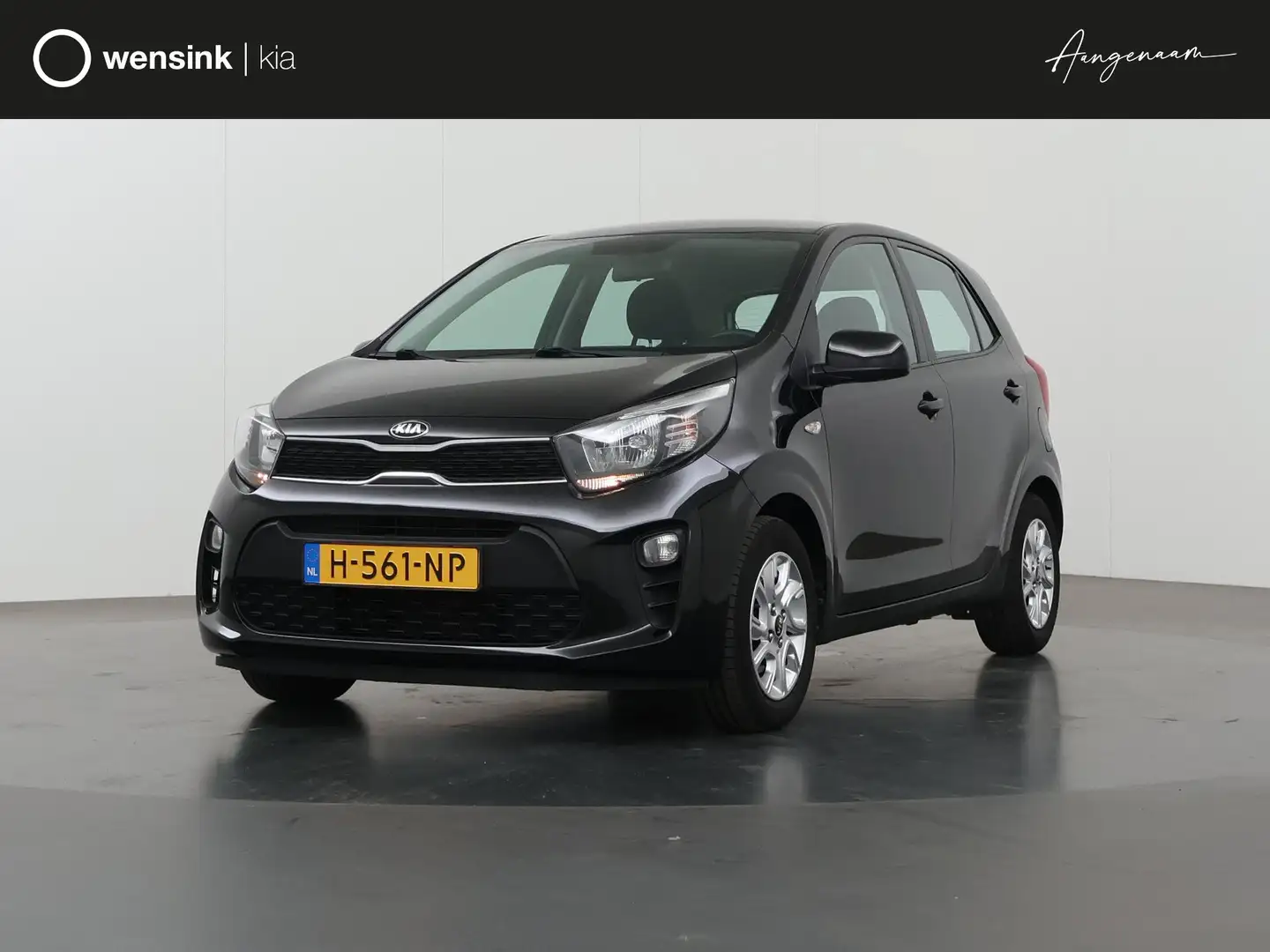 Kia Picanto 1.0 MPi Dynamicline | Navigatiesysteem | Spraakass Noir - 1