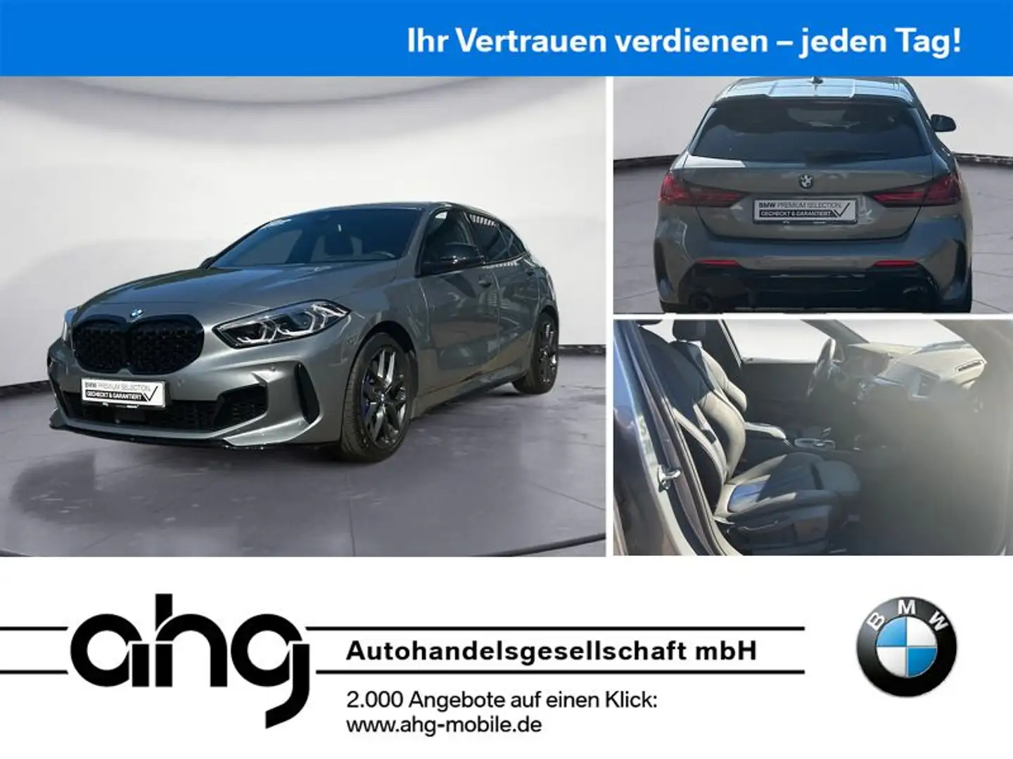 BMW 135 i xDrive Sport Aut. 18' Lenkradheizung, Komf Grijs - 1