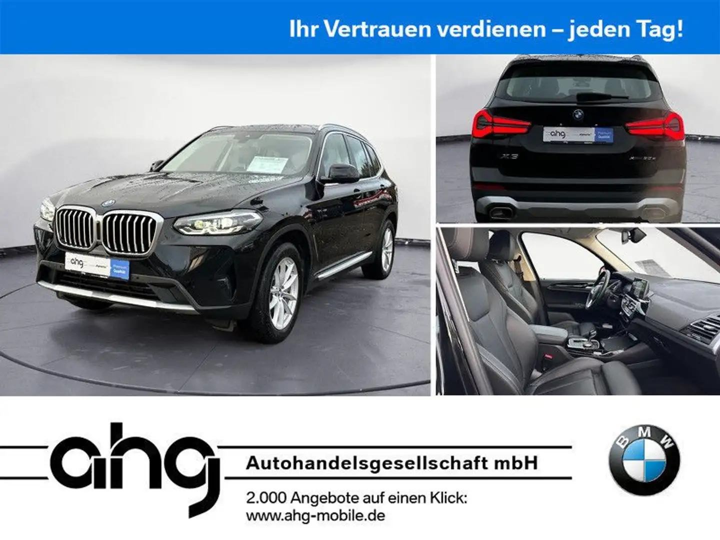 BMW X3 xDrive30e Navi AHK Sportsitze Rückfahrkamera Schwarz - 1