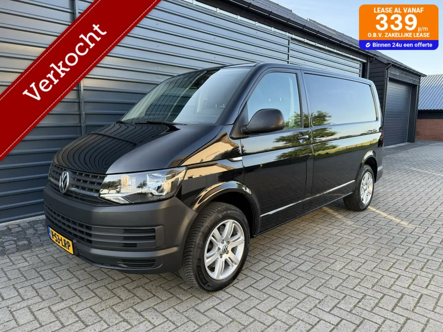 Volkswagen T6 Transporter 2.0 TSI Benzine Automaat 204PK !! Navi Zwart - 1