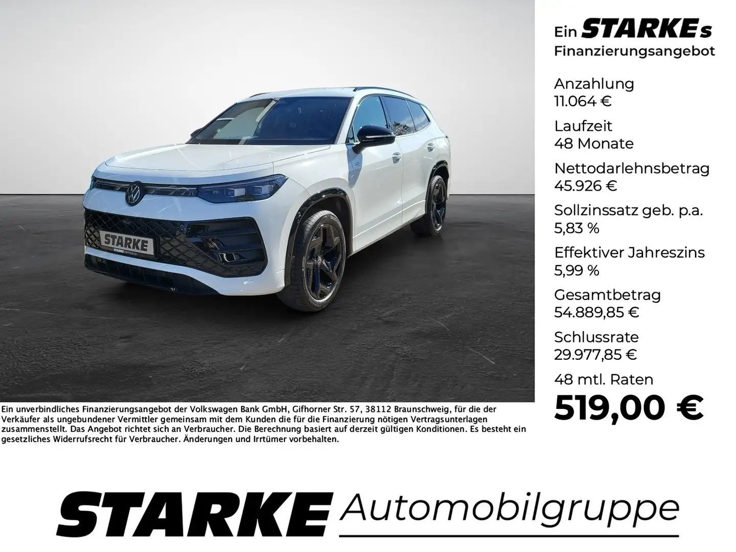 Volkswagen Tayron 2.0 TDI DSG R-Line Blanc - 1