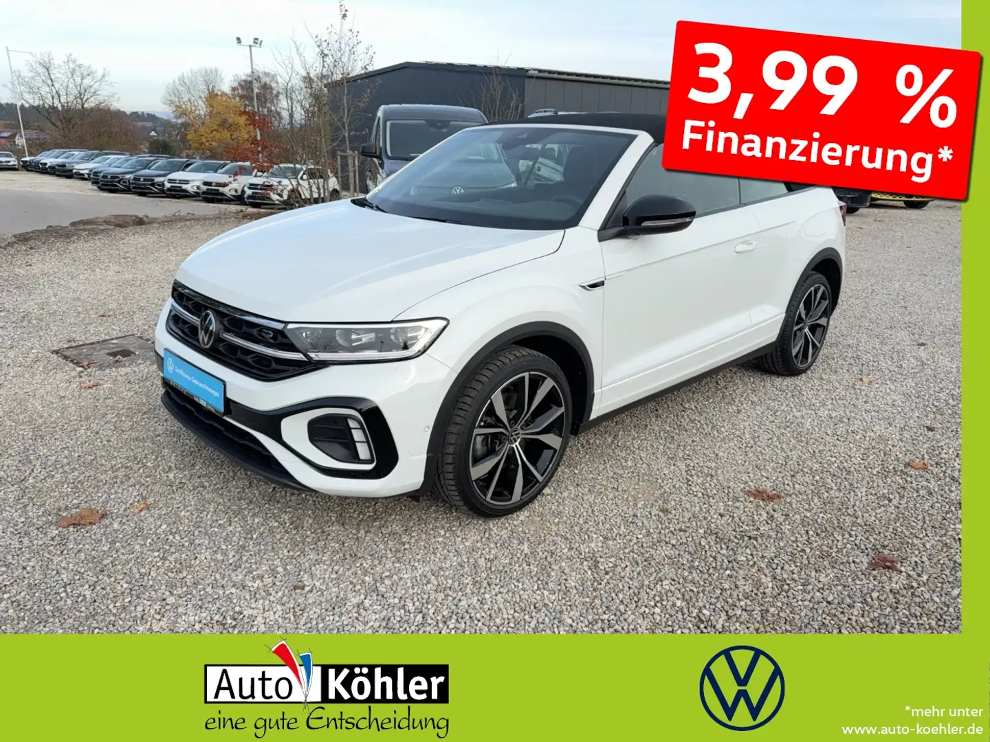 Volkswagen T-Roc Cabriolet R-Line TSi DSG Black+CarPlay+ACC Weiß - 1