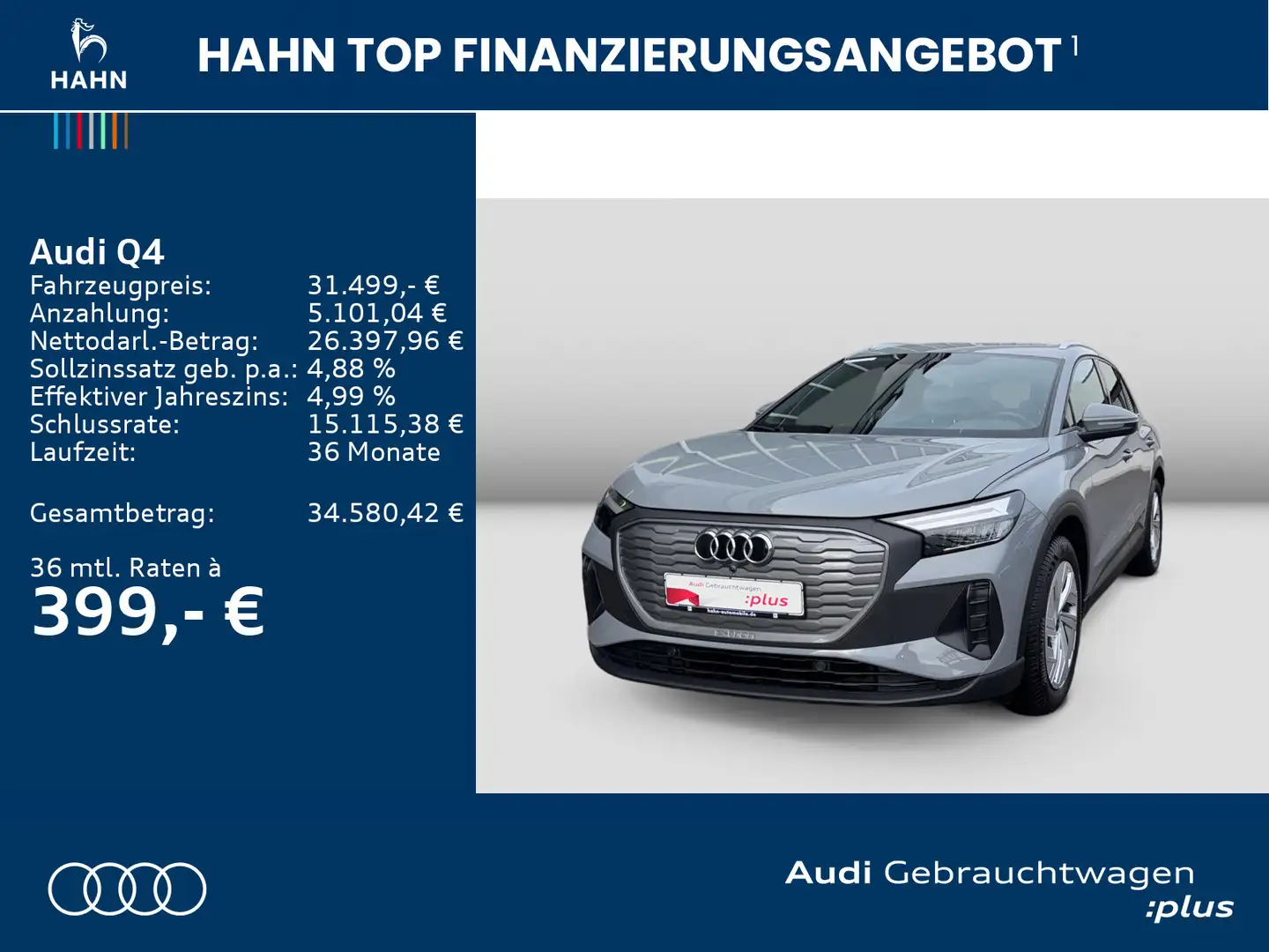 Audi Q4 e-tron 35 S-Trc Virtual LED Sitzh Grau - 2