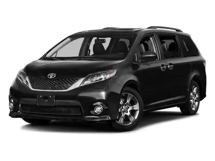 Black 2017 Toyota Sienna Minivan Front-Wheel Drive 8-Speed Automatic