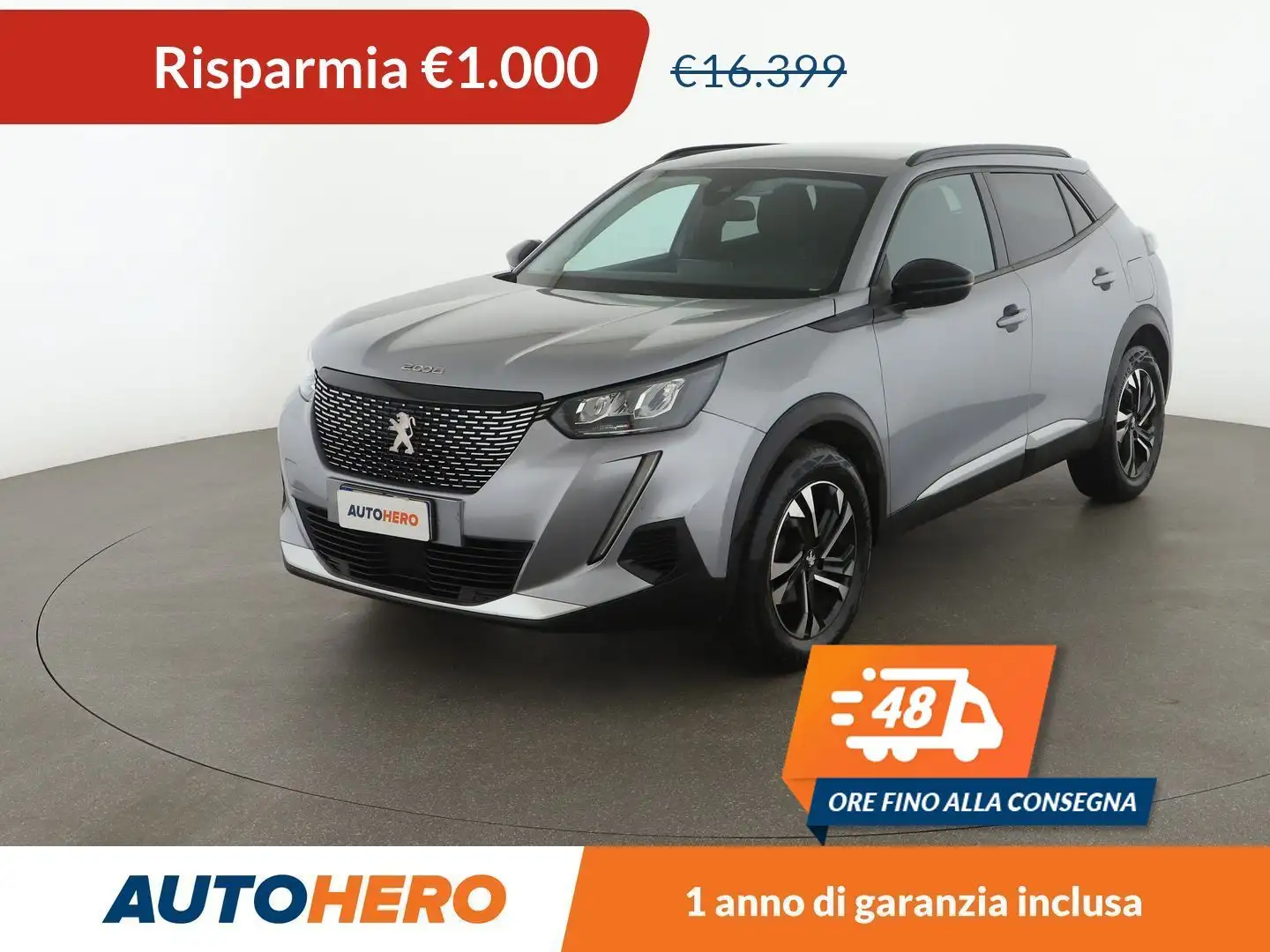 Peugeot 2008 1.2 PureTech Allure Pack 100 CV Grigio - 1