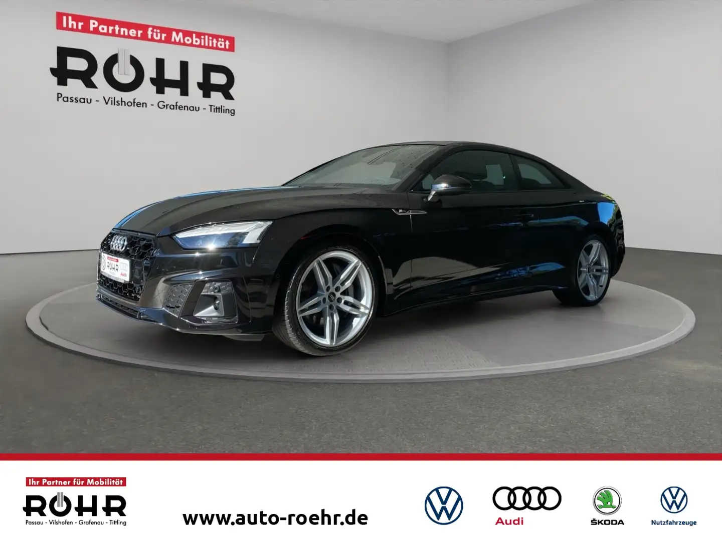 Audi A5 Coupé S line (SHZ.NAVI.PANO.MATRIX LED.PDC PLUS) 3 Noir - 1