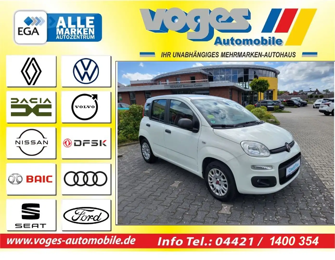 Fiat Panda 1.2  Easy +Sitzheizung+ Weiß - 1