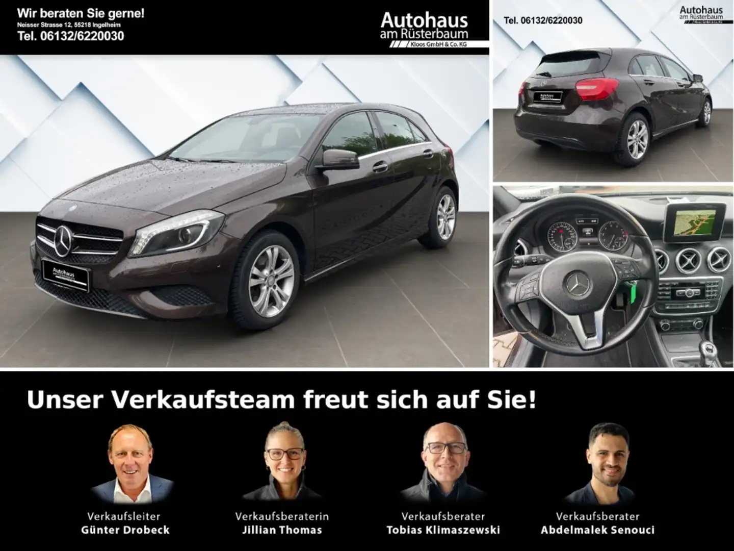 Mercedes-Benz A 180 BlueEfficiency -Klasse Style Navi Bi-Xenon SHZ Par Braun - 1