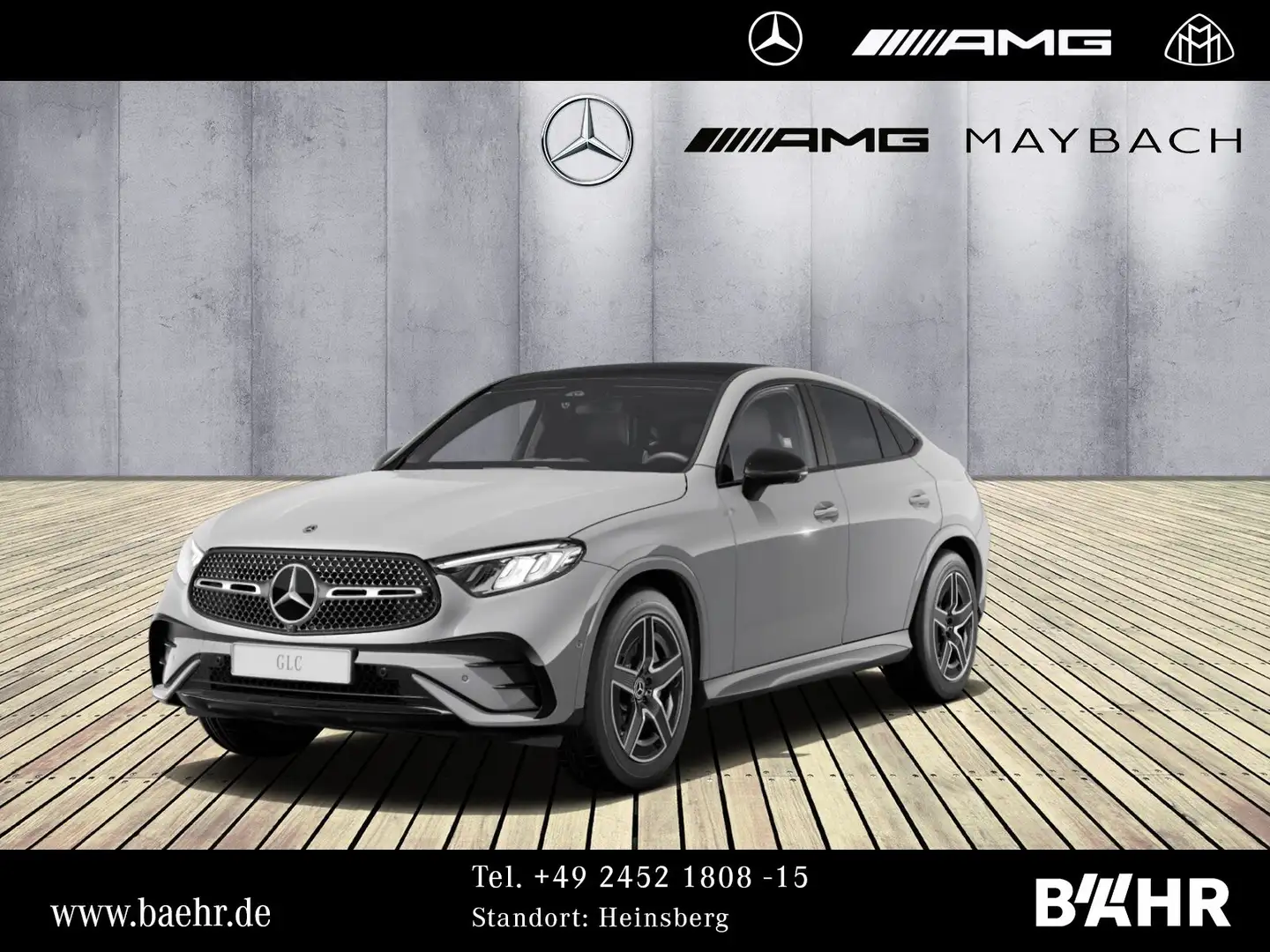 Mercedes-Benz GLC 300 GLC 300 d 4M Coupé AMG+Night/Pano/AHK/Distronic Grau - 1