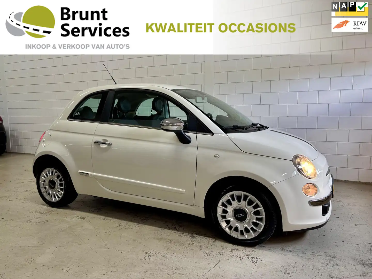 Fiat 500 0.9 TwinAir Turbo 86Pk Bj.12|Airco|Lmv|Dealer Onde Wit - 1
