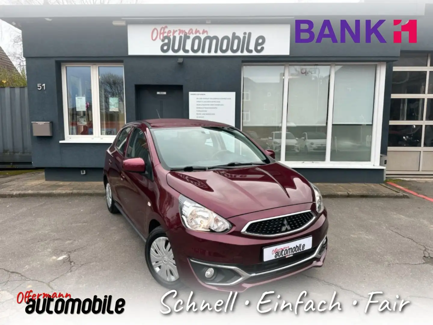 Mitsubishi Space Star *Zv*Klima*1HAND*Scheckheft*HuNEU* Rouge - 1