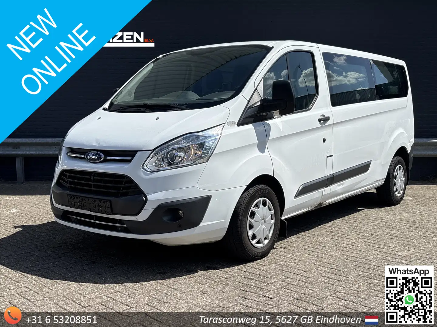 Ford Transit Custom 310 2.0 TDCI L2H1 Trend 9 Persoons | € 9.900,- NET Wit - 1