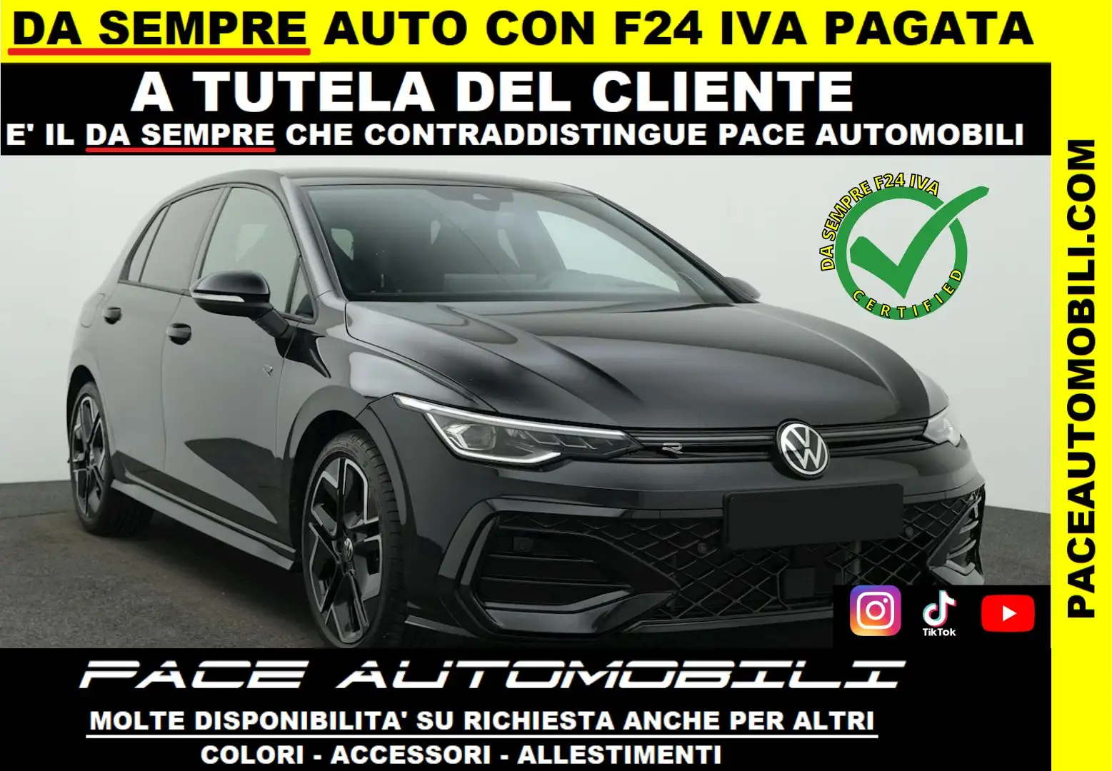 Volkswagen Golf D VII.5 8.5 R-LINE RLINE BLACK PACK KAMERA PDC ACC Nero - 1