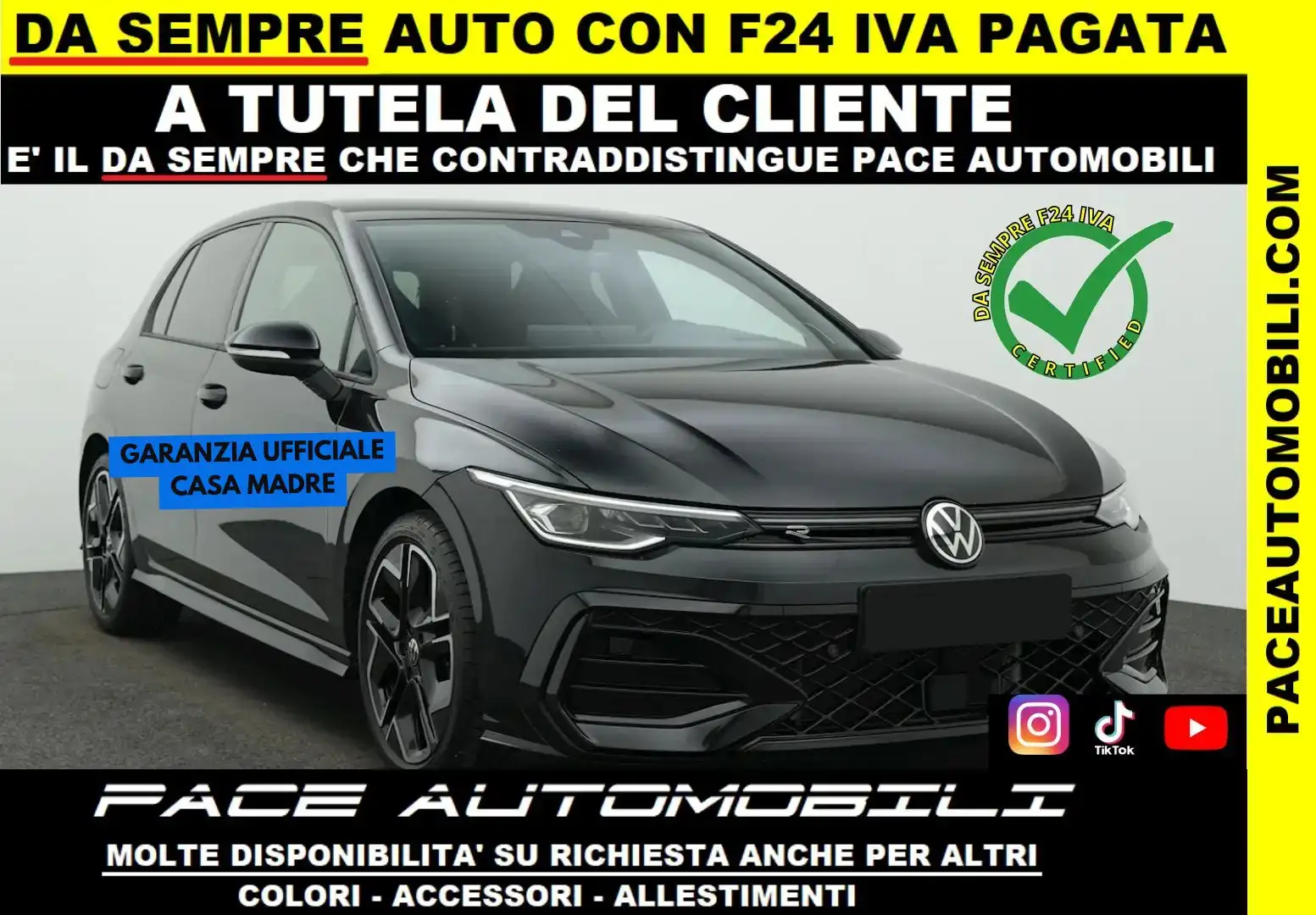 Volkswagen Golf VIII.5 8.5 R-LINE RLINE R LINE PLUS KAMERA PDC ACC Nero - 1