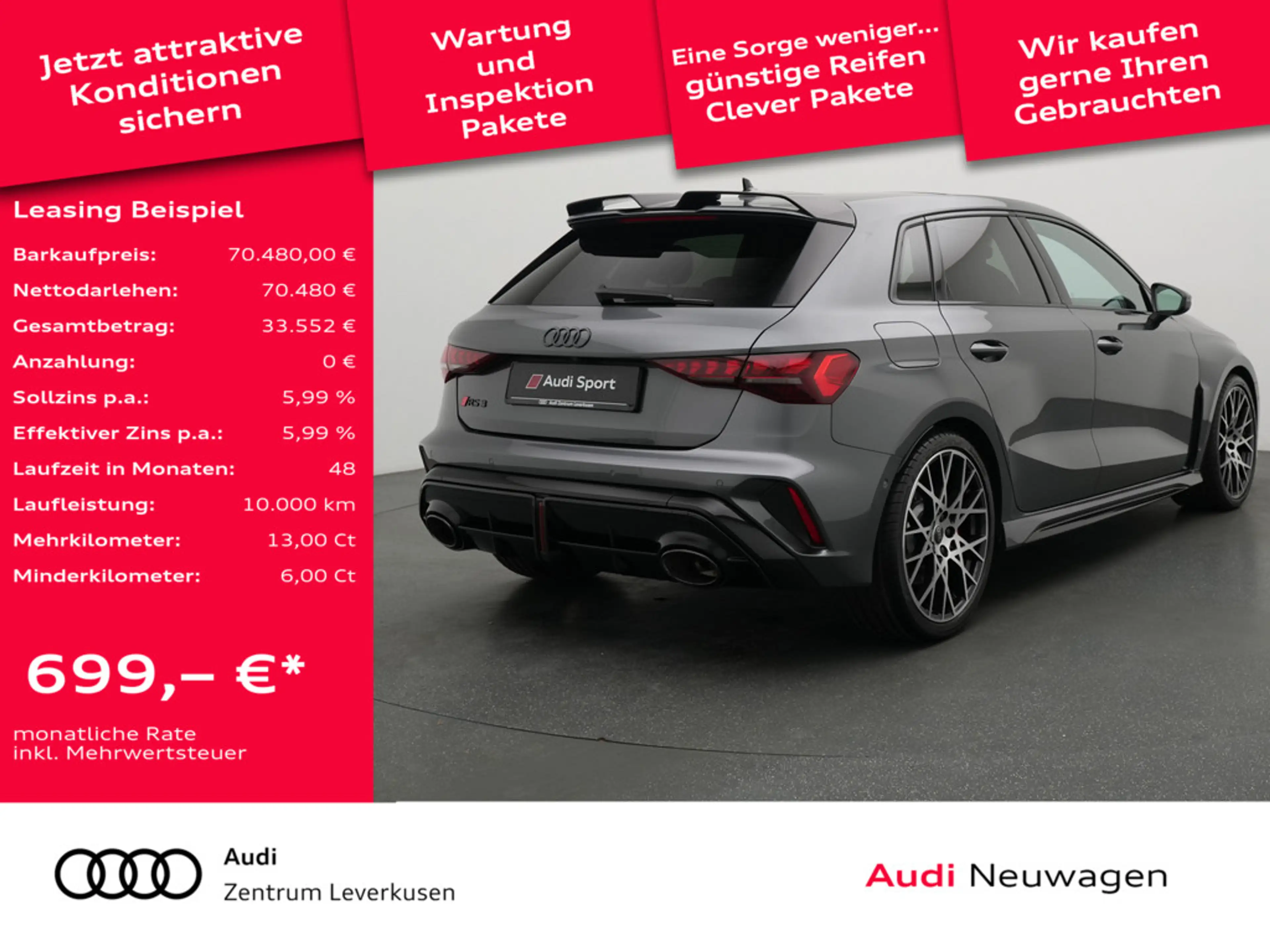 Audi RS3 MATRIX LEDER-WABE CARBONSPOILER NAVI VIRT PD — photo 2
