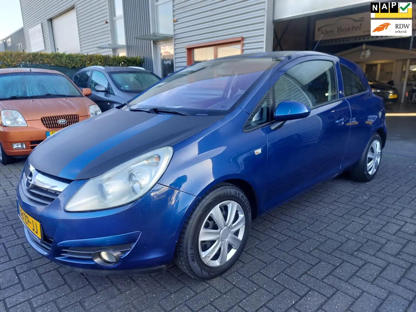 Opel Corsa 1.2-16V Enjoy 3 deurs + airco Blauw - 1