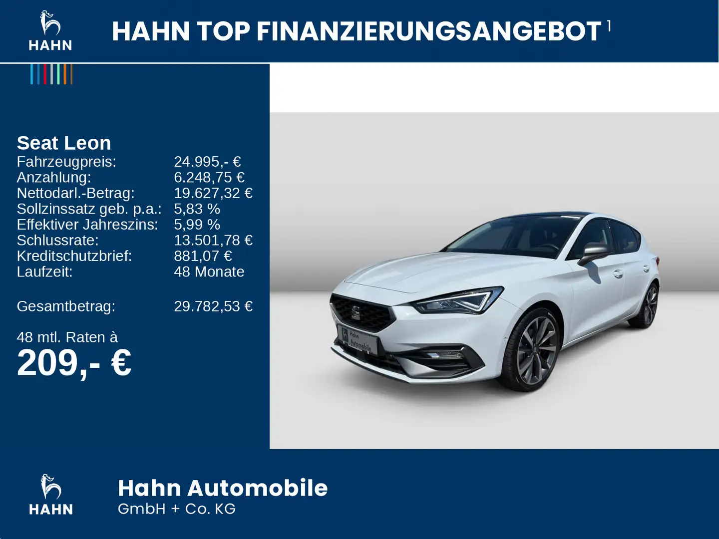 SEAT Leon 2.0TDI DSG FR BeatsAudio LED Navi Pano PDC Weiß - 2