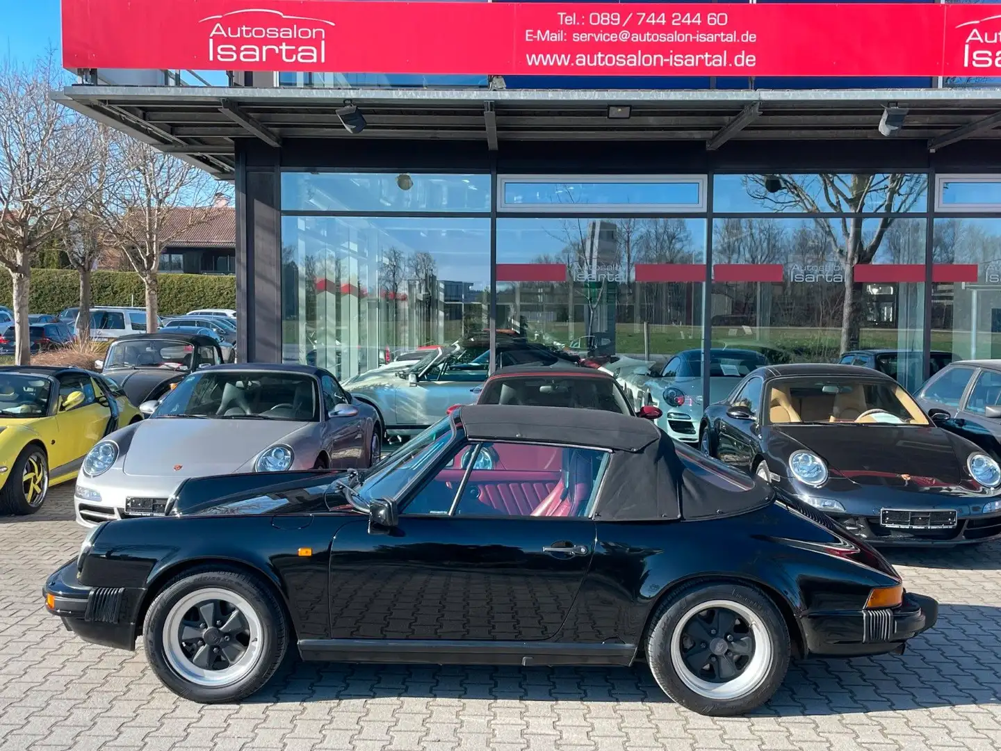Porsche 911 3.2 Cabrio, dt. Mod.89, Klima, KD-Heft- TOP Schwarz - 2