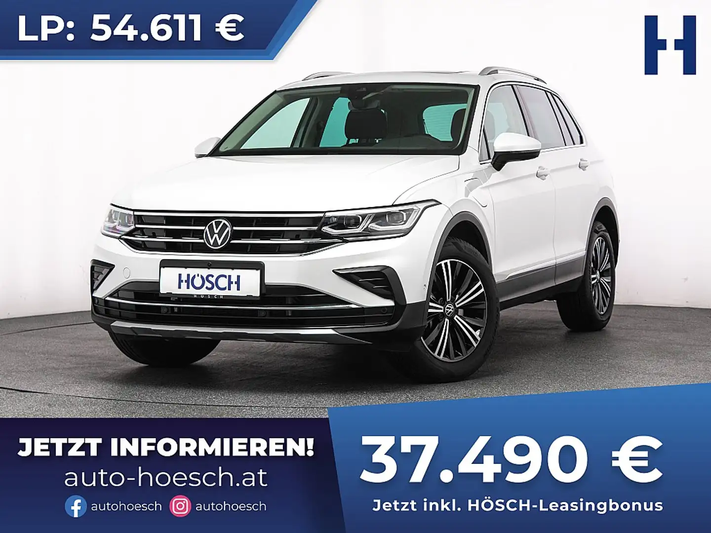 Volkswagen Tiguan TSI PHEV Elegance PANO MATRIX 360° ACC++ Blanc - 1