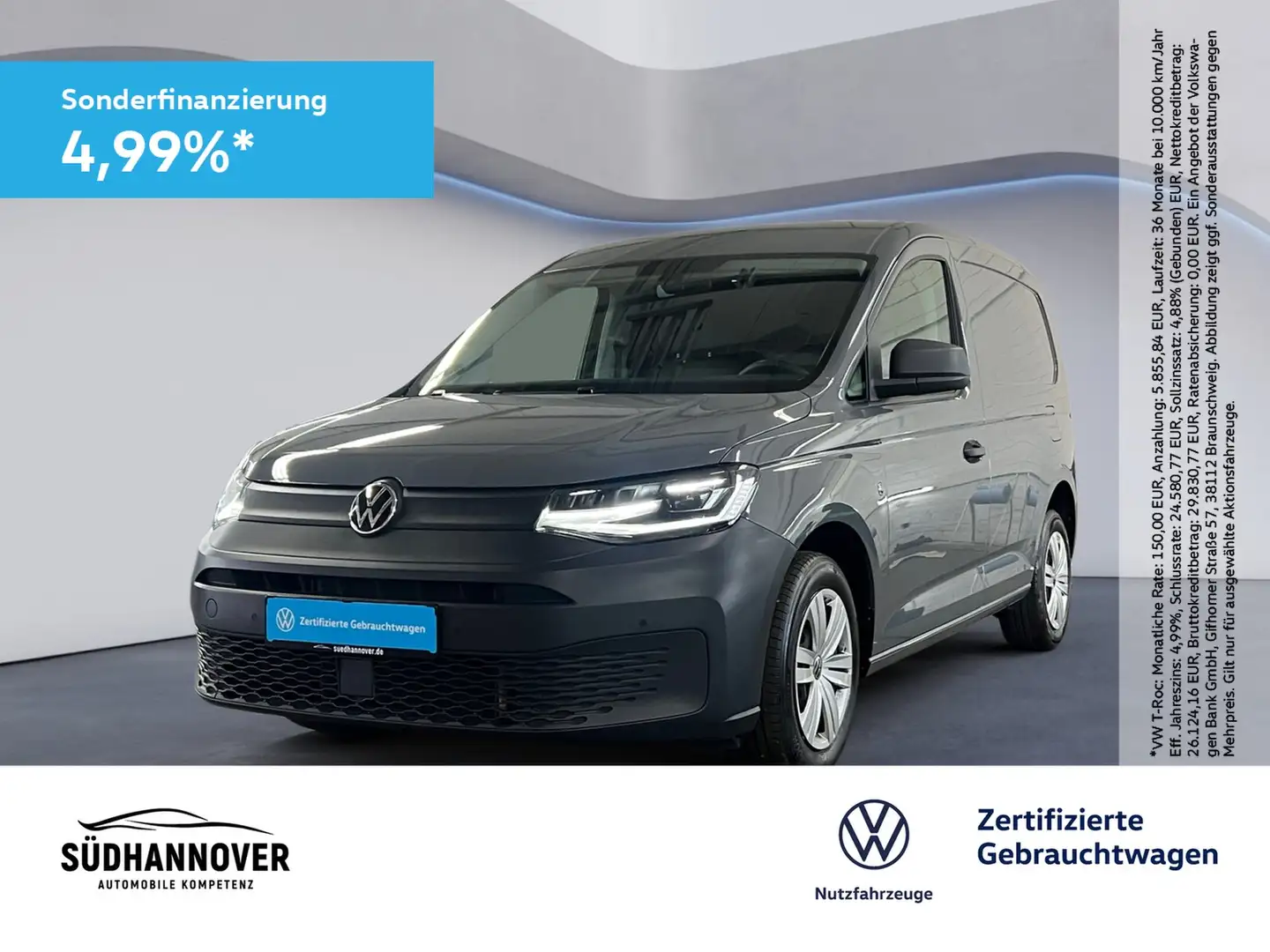 Volkswagen Caddy Cargo EcoProfi 2.0 TDI AHK+LED+RearView Grau - 1