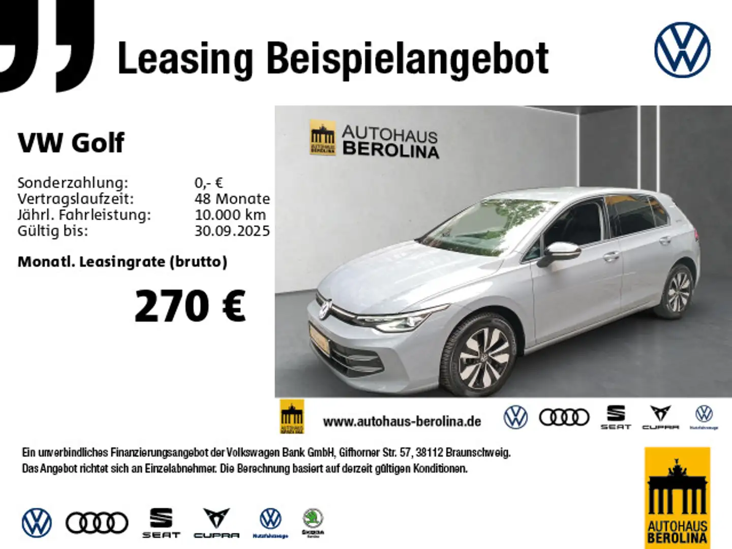 Volkswagen Golf VIII 1.5 eTSI Goal DSG *IQ-MATRIX*NAV*ACC* Grau - 1