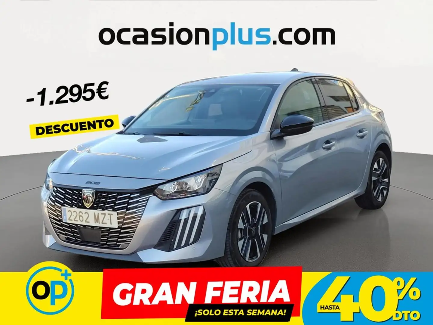 Peugeot 208 1.2 Puretech S&S Allure 100 Gris - 1