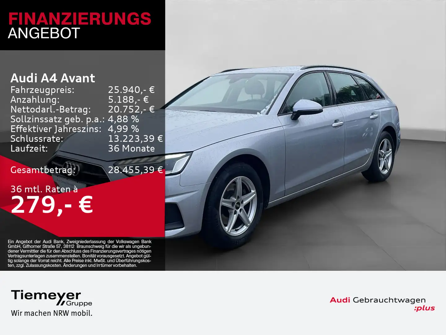 Audi A4 30 TDI SPORTSITZE ALU NAVI+ LED SITZHZG Argent - 1