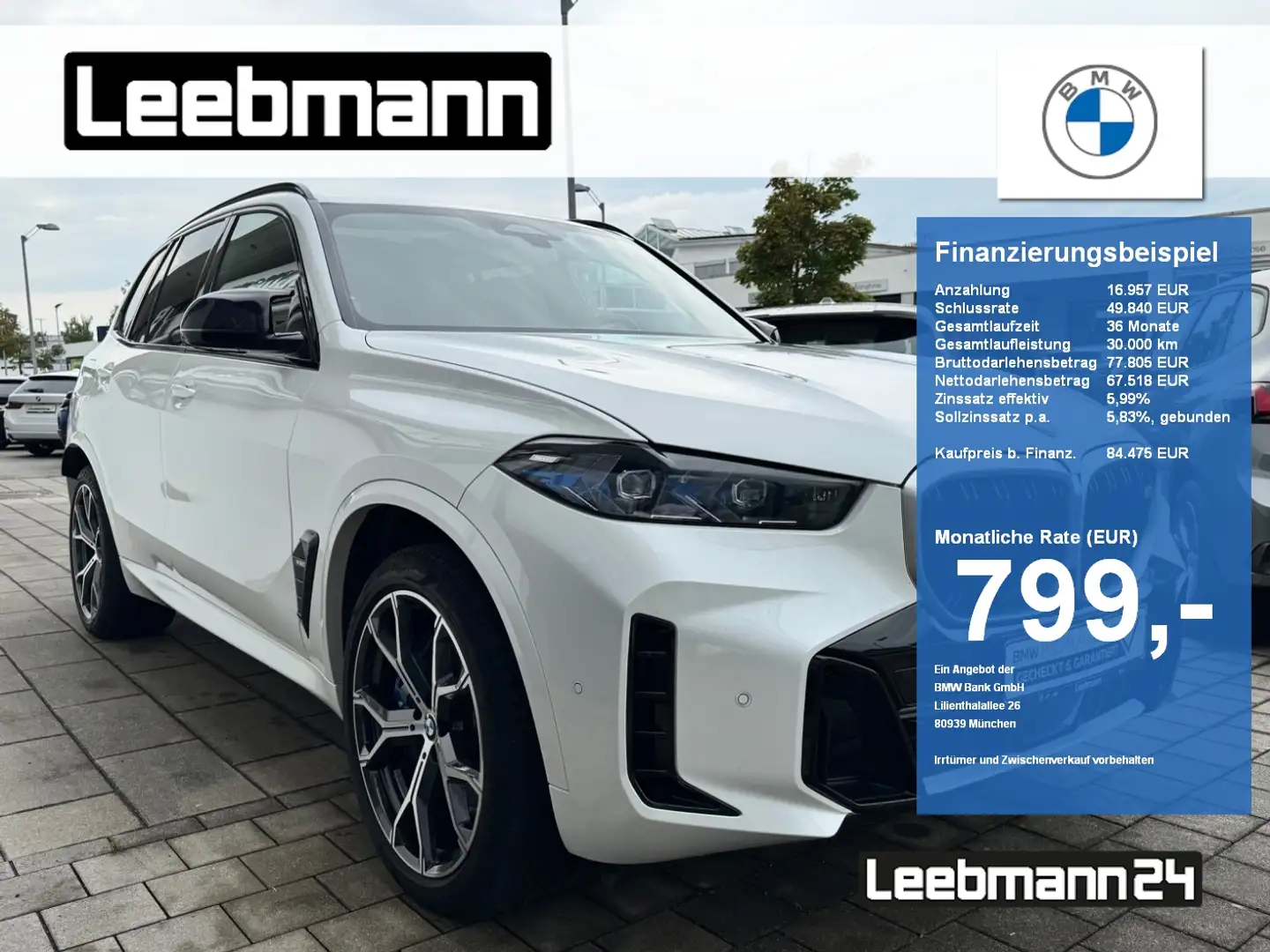 BMW X5 M 60i GSD/StHz/CarbonInt. GARANTIE bis 07/2029 Weiß - 1