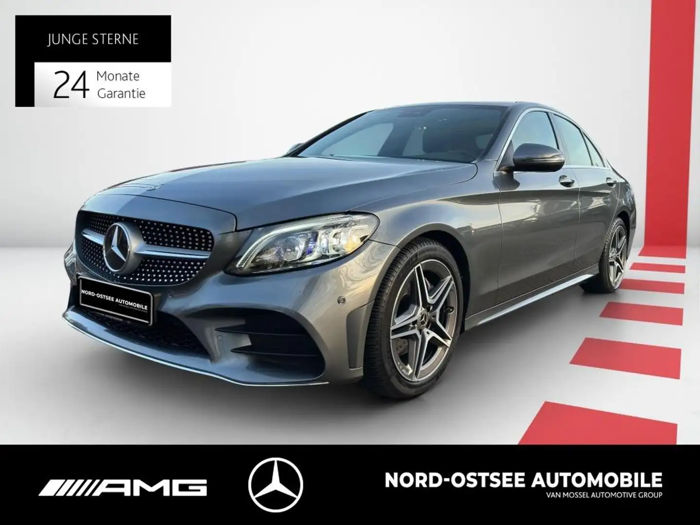 Mercedes-Benz C 220 d AMG  SD PARKPAKET DAB MULTIBEAM 9G NAVI Gris - 1