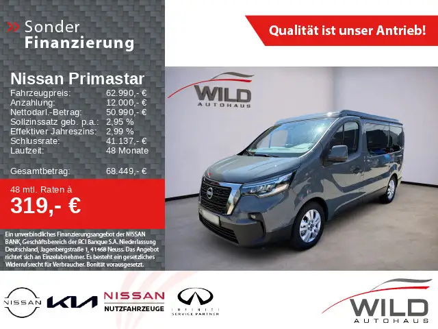 Nissan Primastar Seaside by Dethleffs Camper dci170 DCT